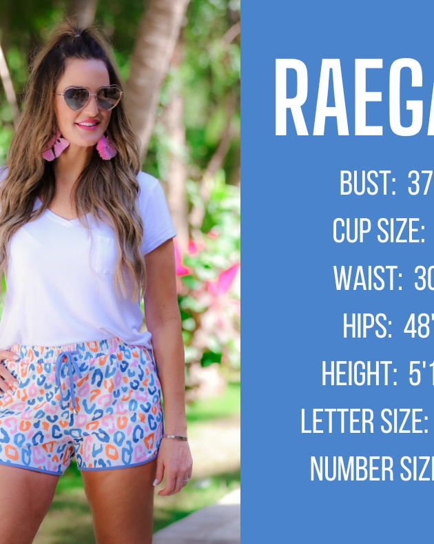 everyday shorts model specs for RAEGAN