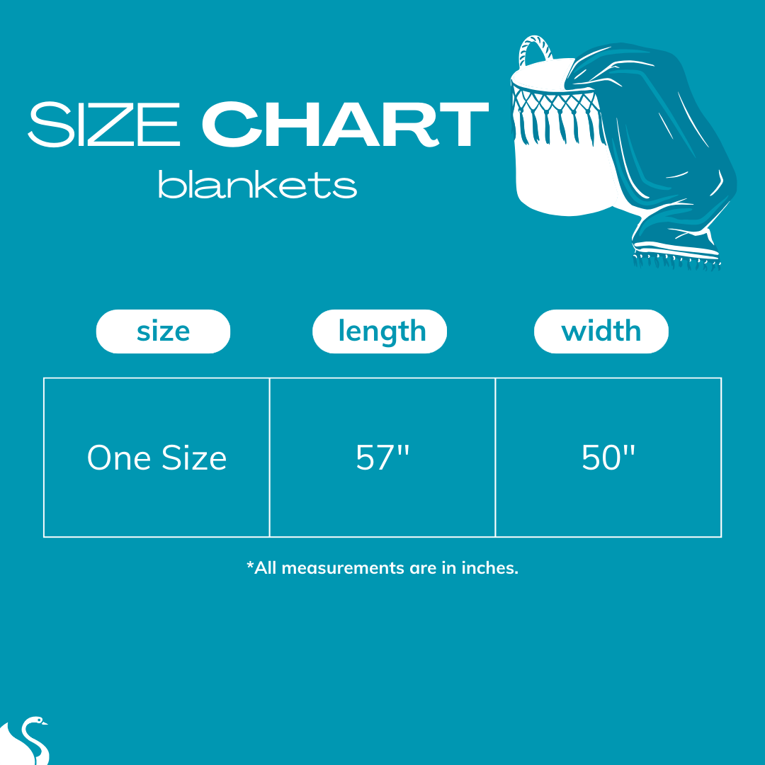 2025 size chart for BLANKETS