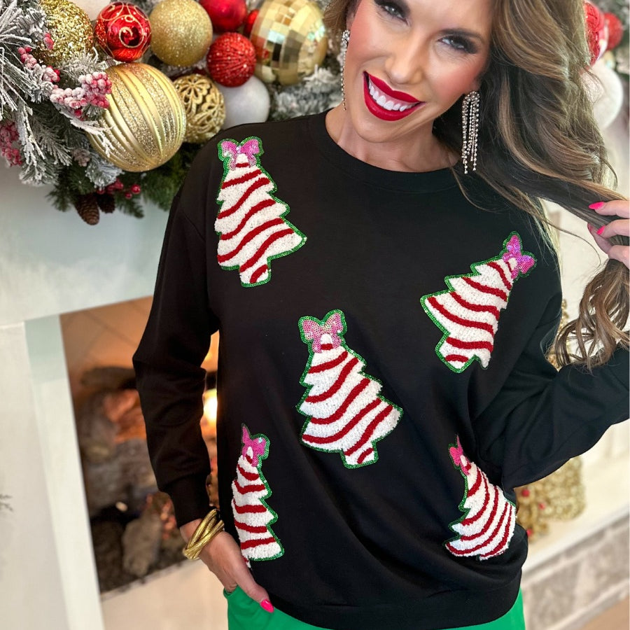 Bow Christmas Treat Pullover