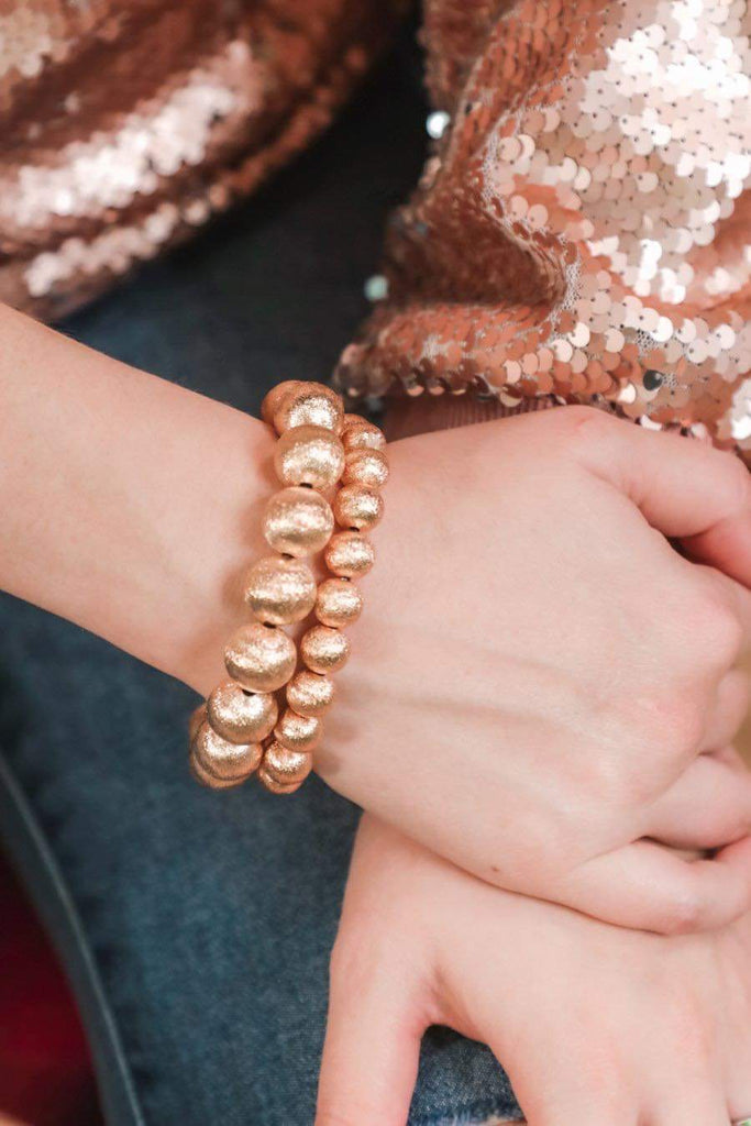Brooke Gold Beaded Bracelet LARGE-SMALL