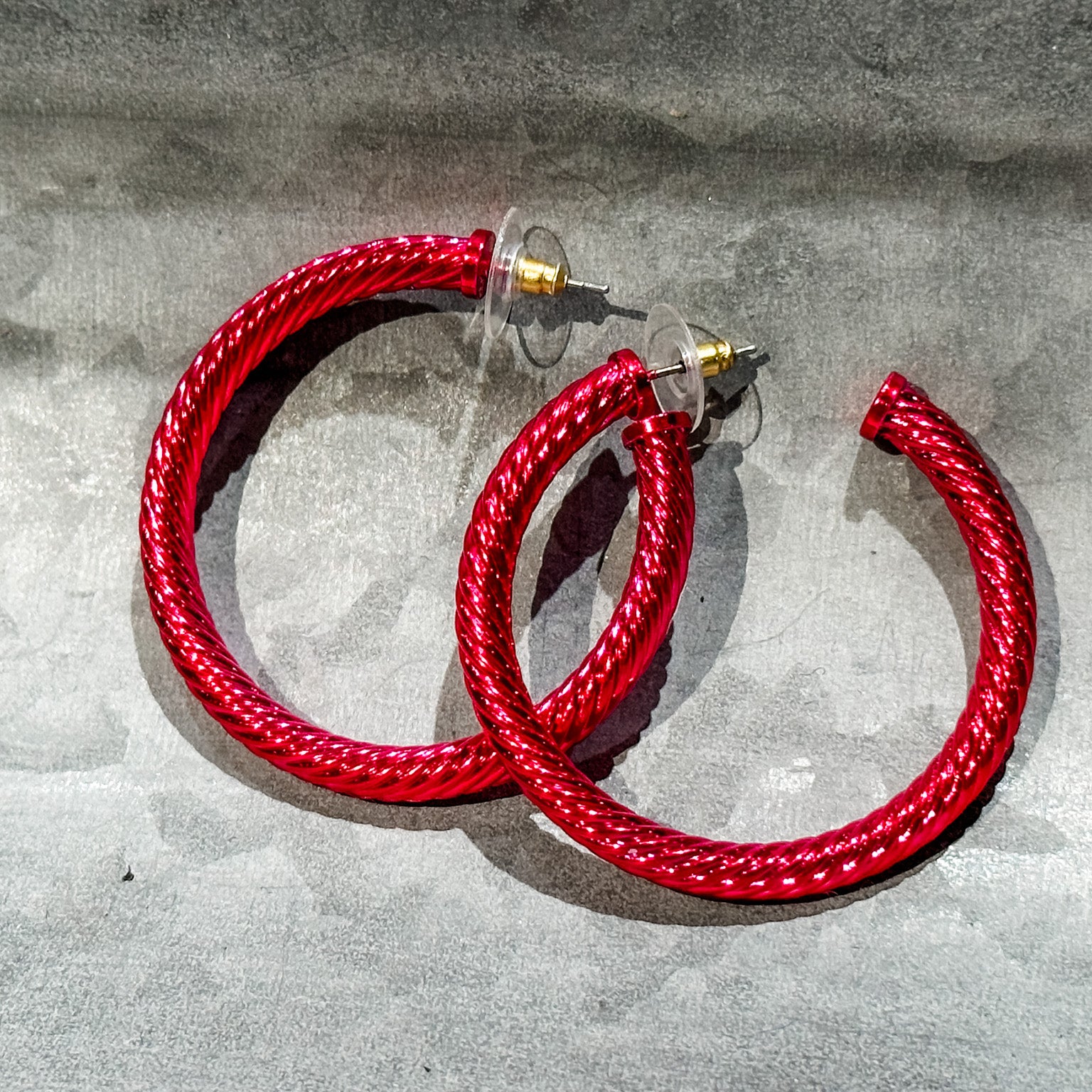 Harper Hoop Earrings PINK