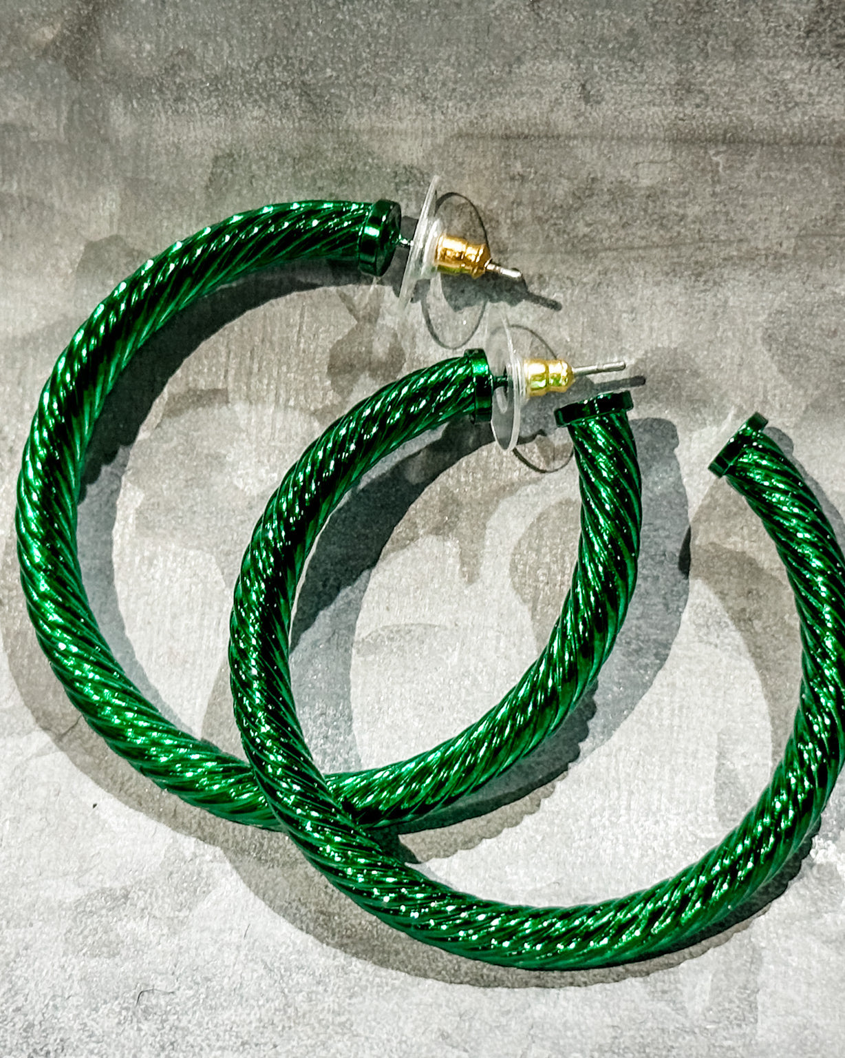 Harper Hoop Earrings GREEN