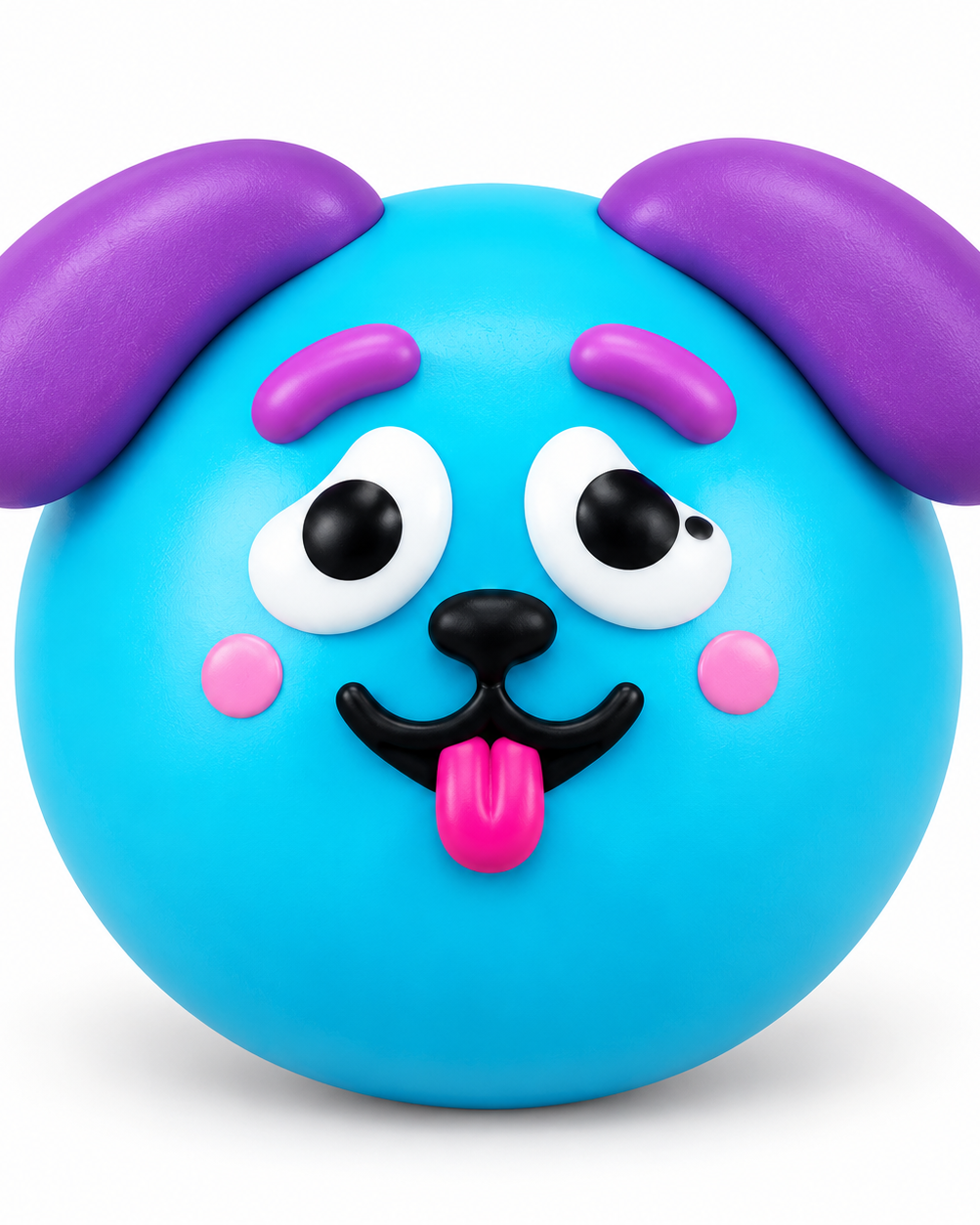 a round changeable face squishy balls with a soft matte-like surface, squeezable construction, assorted removable facial pieces, customizable expressions, vibrant color options, and individual packaging in blue