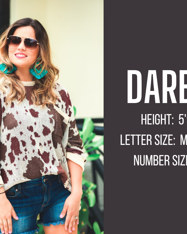 fall and winter model specs for DARBY