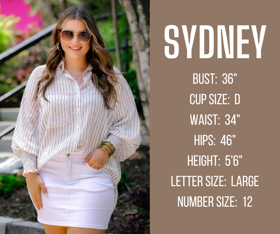 spring and summer model specs for SYDNEY