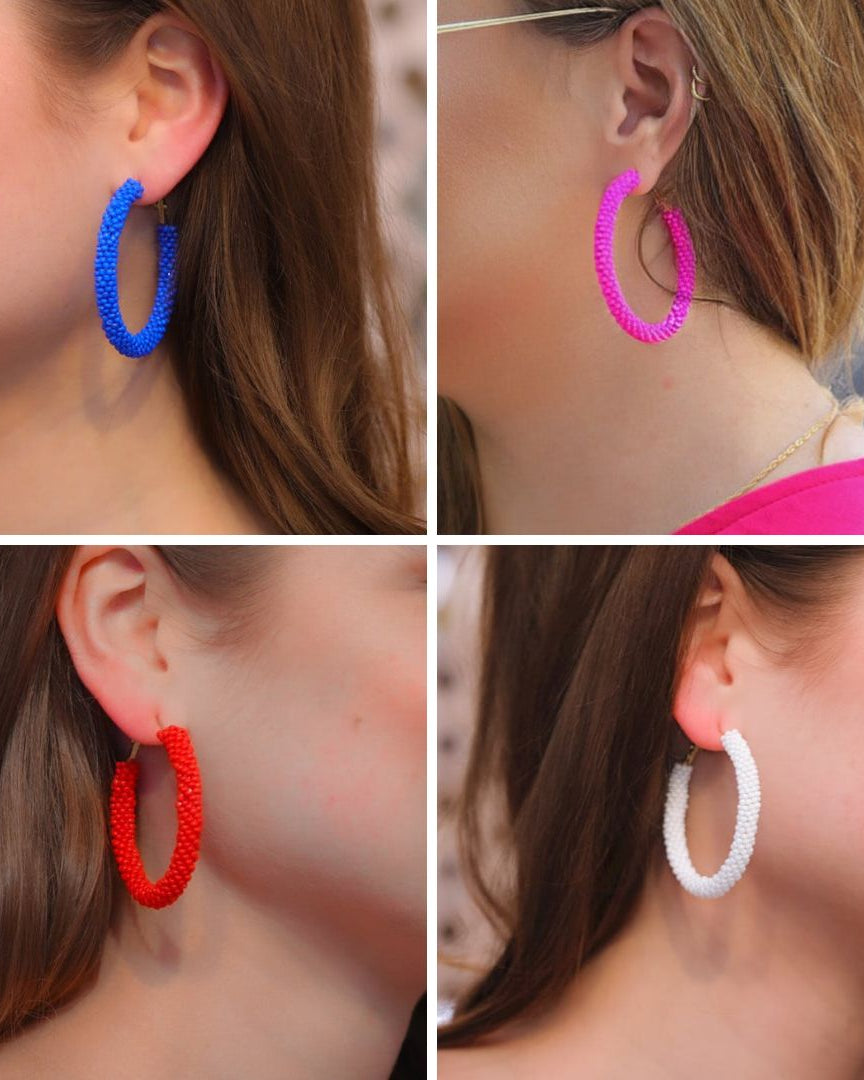 American Honey Hoop Earrings (colors)