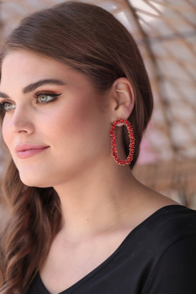 Brynn Statement Earrings RED (Brittany)