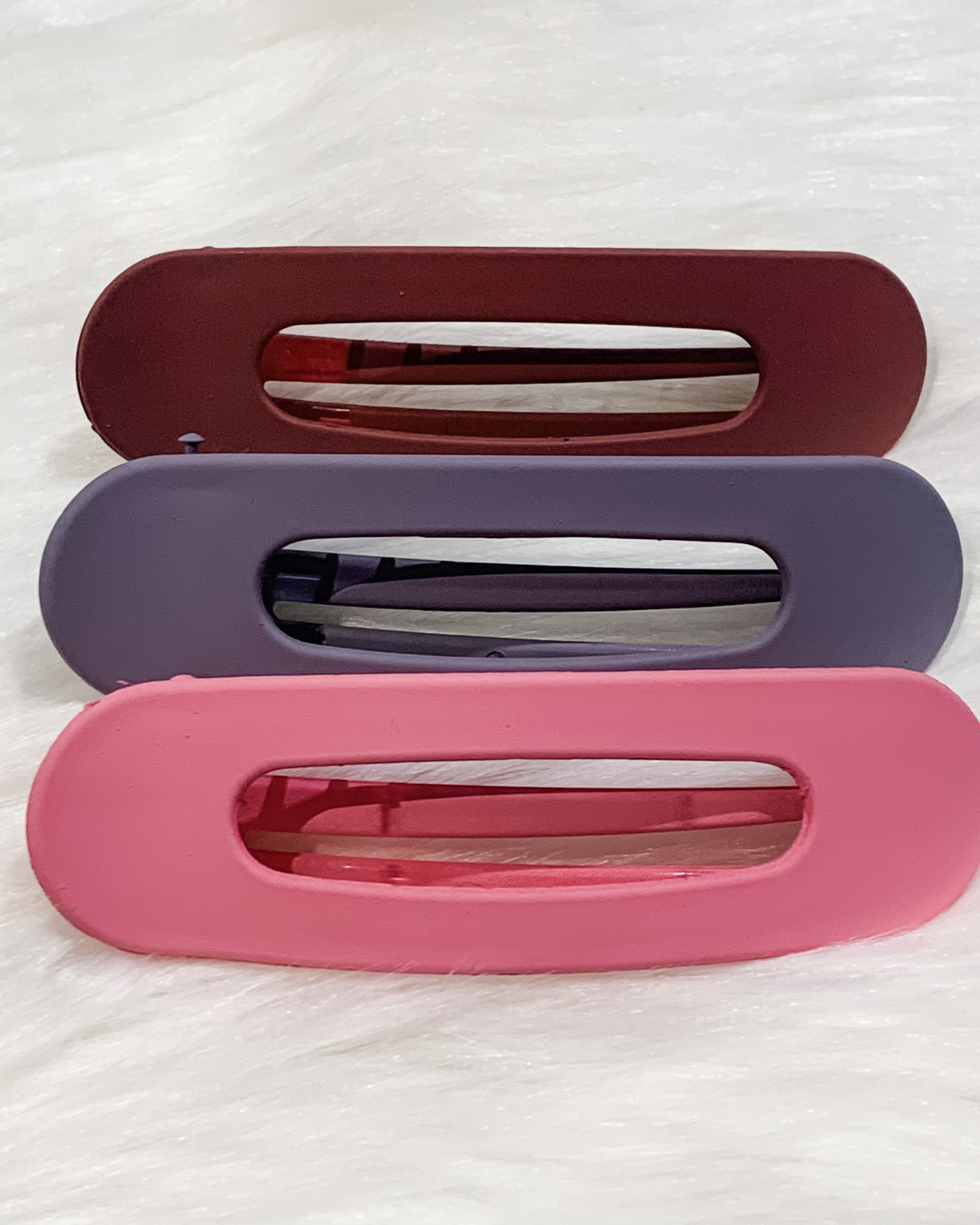 Raeh Spring Back Clip BURGUNDY-PURPLE-PINK