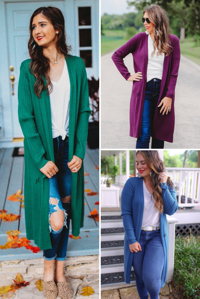 Jaded Ribbed Cardigan (colors)