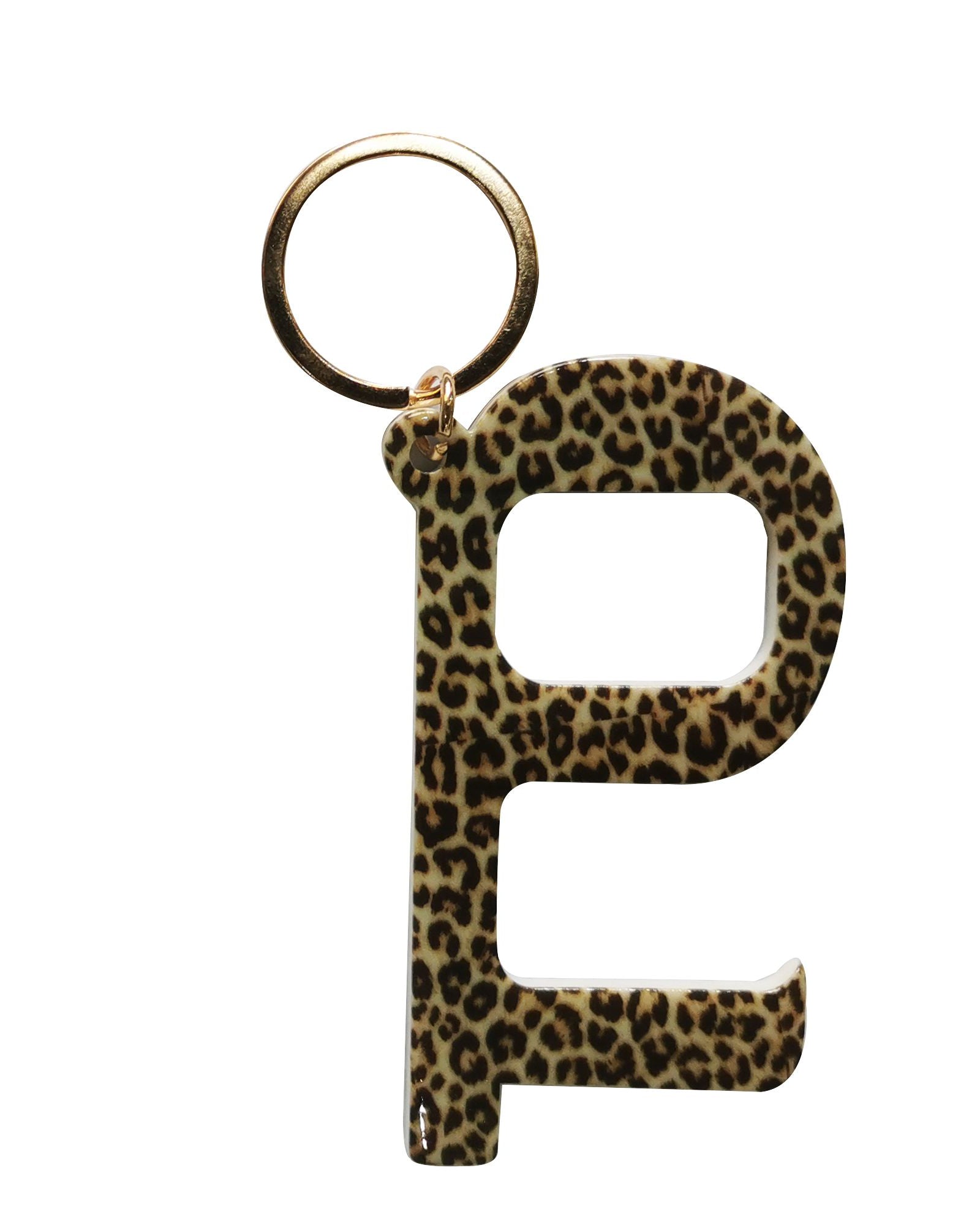 Hands Free Contactless Keys (Leopard Mustard)
