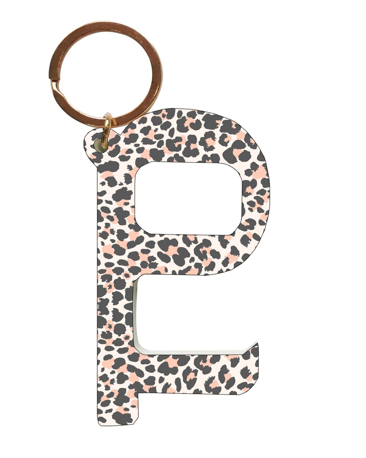 Hands Free Contactless Keys (Leopard Pink Grey)