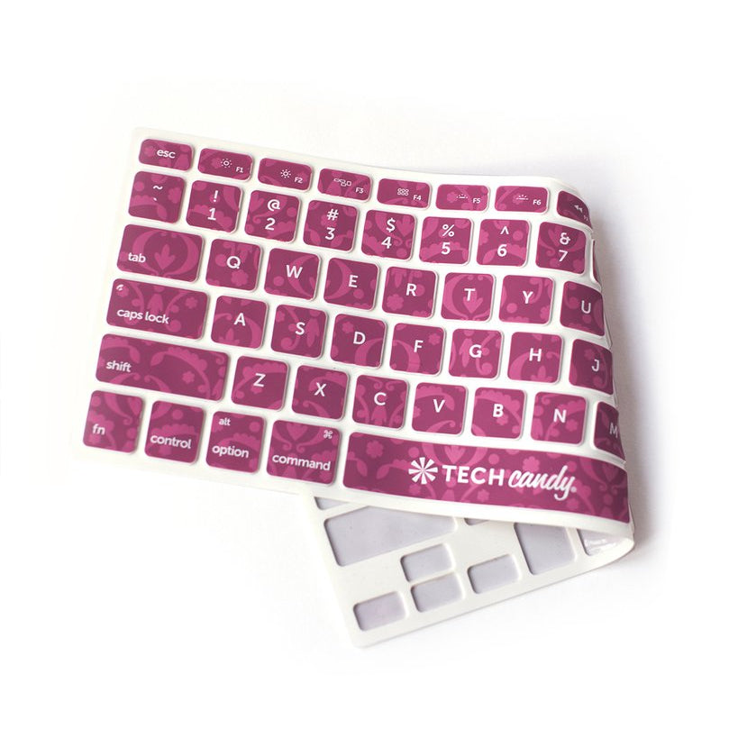 silicone keyboard cover available in bordeaux (magenta)