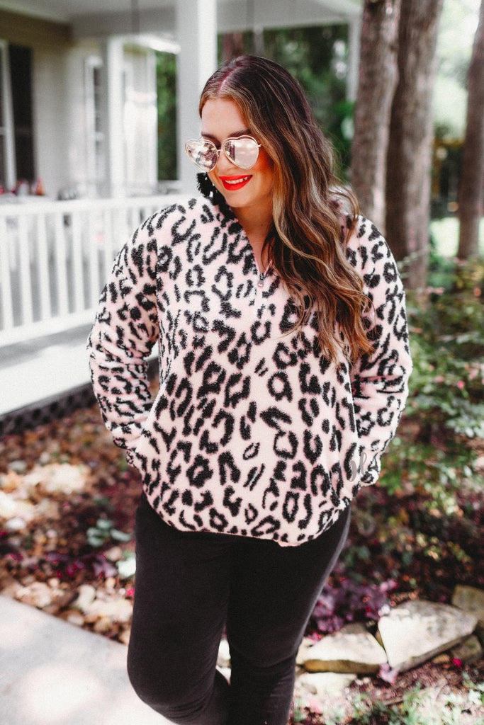 Lynn Pink Leopard Pullover SYDNEY