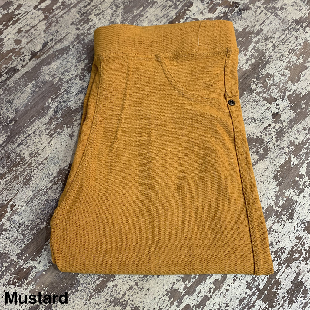 Solid Stretch Jeggings (Mustard)