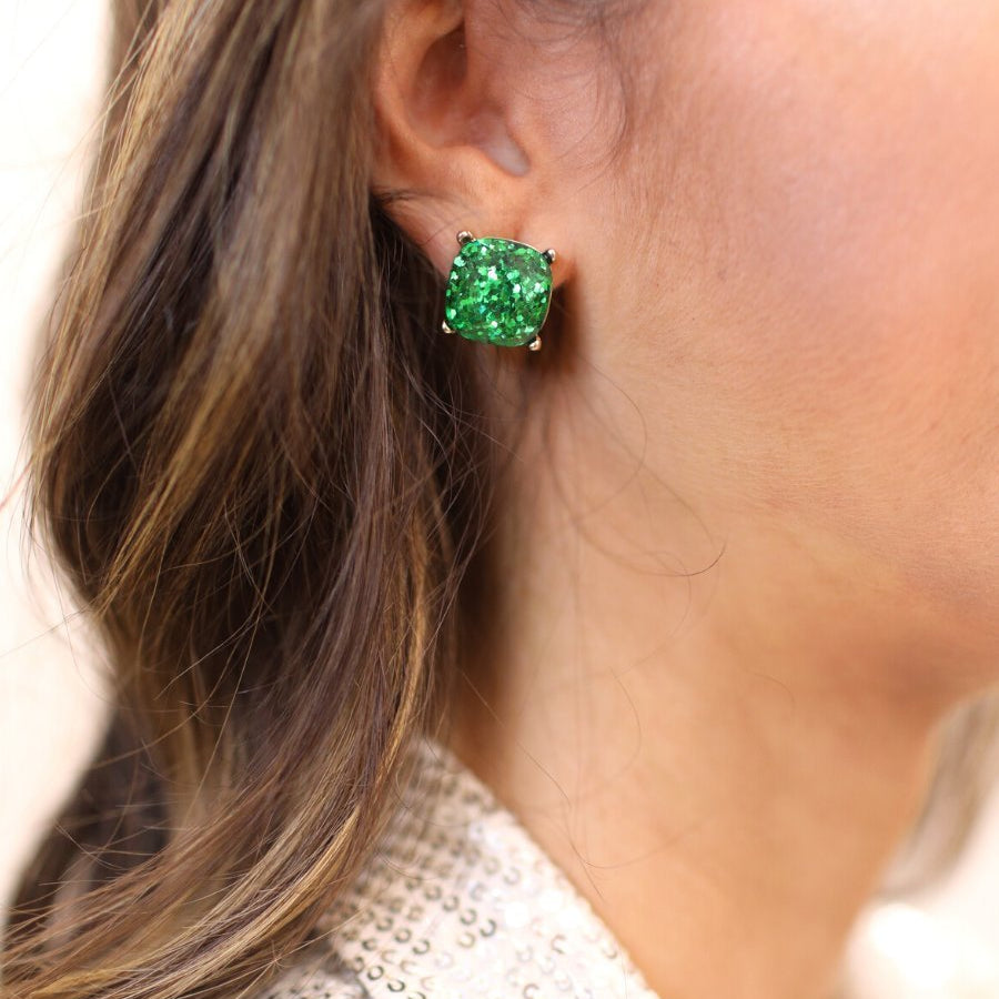Sparkle For Days Earrings GREEN