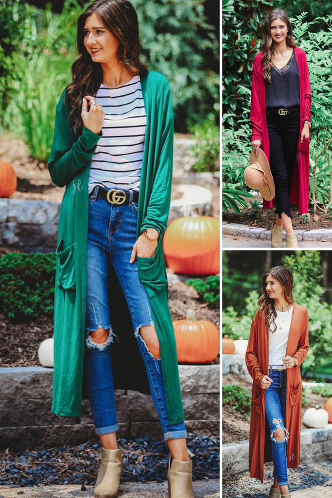 Spiced Up Long Pocket Cardigan (colors)
