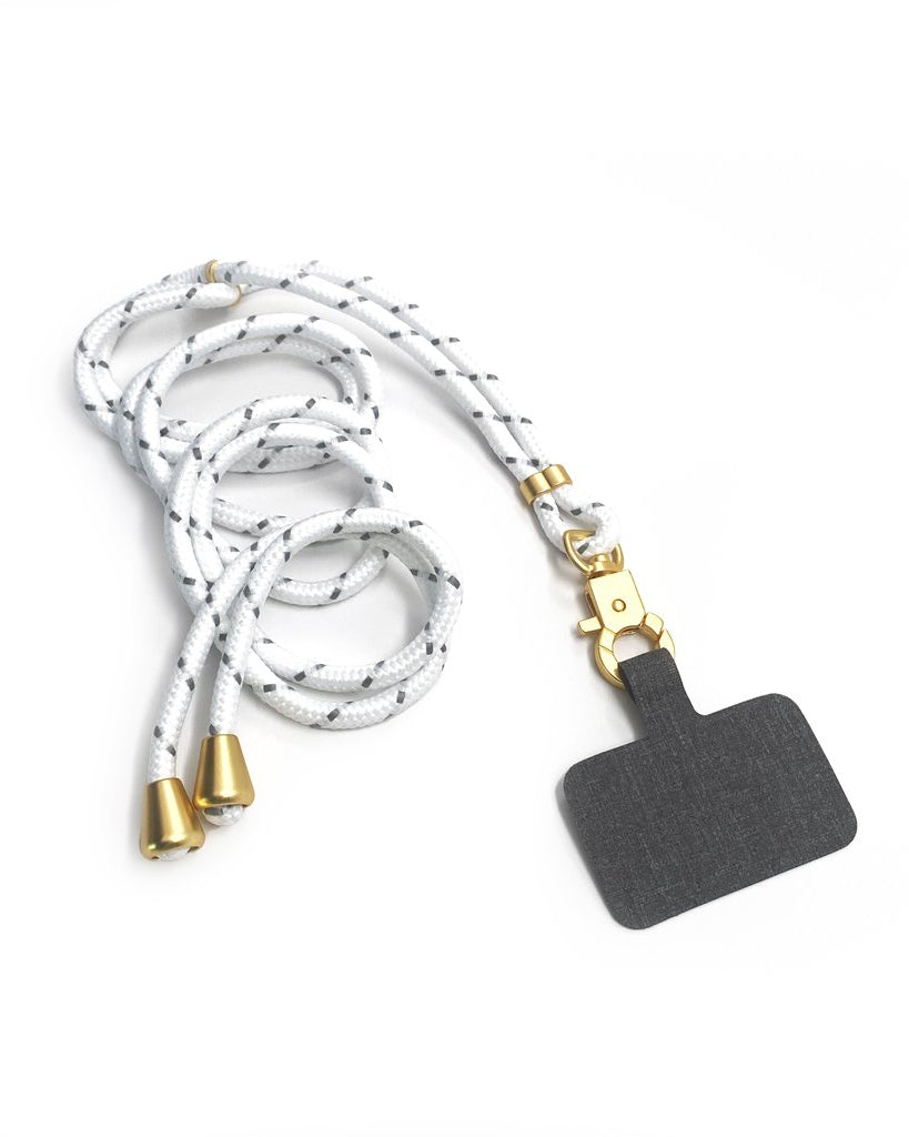 universal phone lanyard available in white