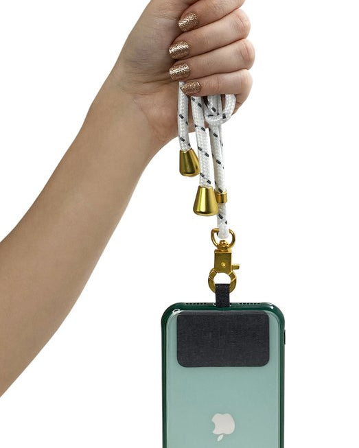 universal phone lanyard available in white