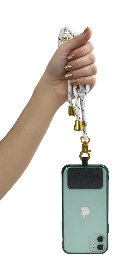 universal phone lanyard available in white