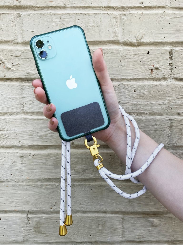 universal phone lanyard available in white