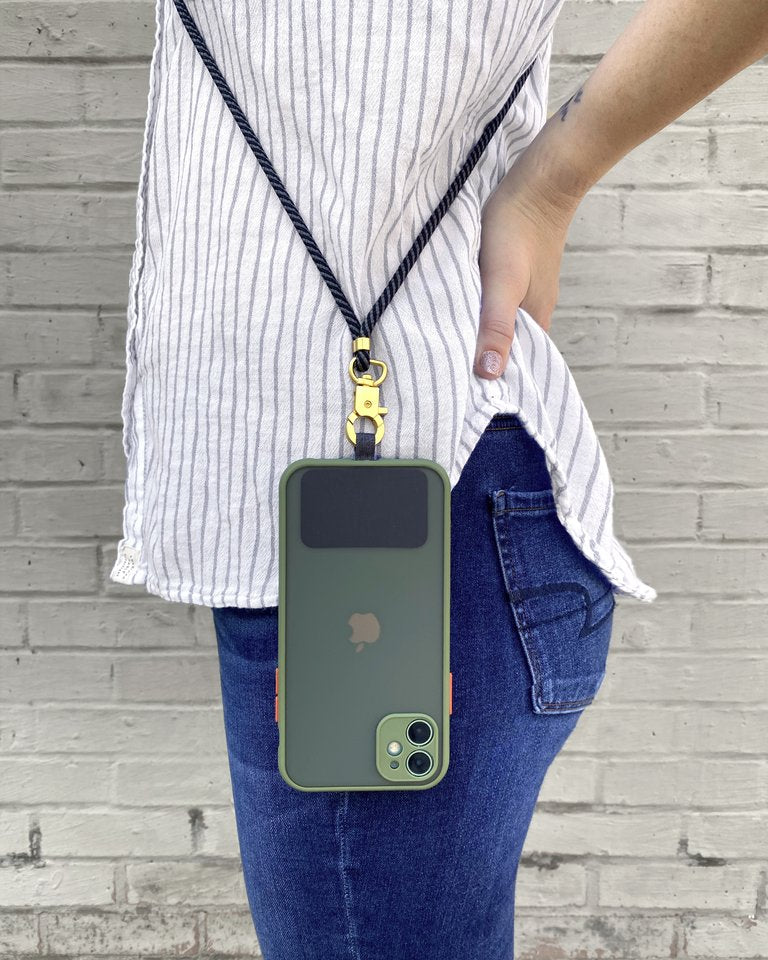 universal phone lanyard available in dark slate