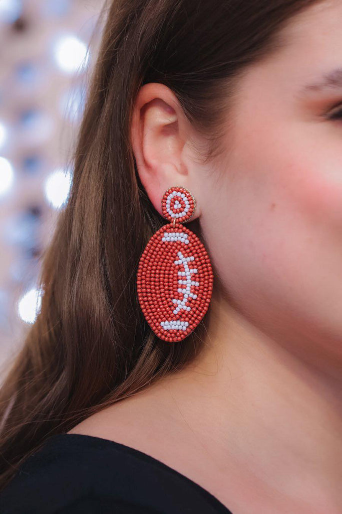 Time To Tailgate Beaded Earrings
