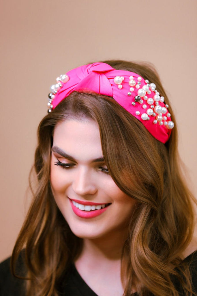 Posey Pearl Headband PINK (Brittany)