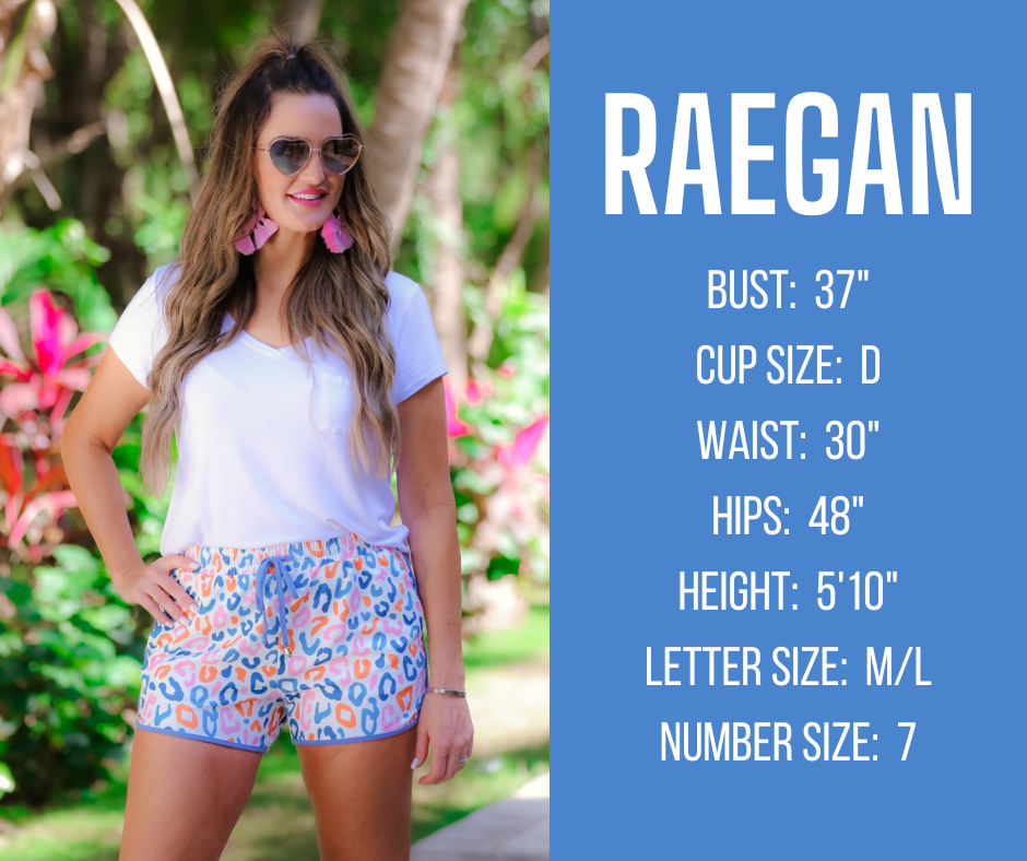 everyday shorts model specs for RAEGAN