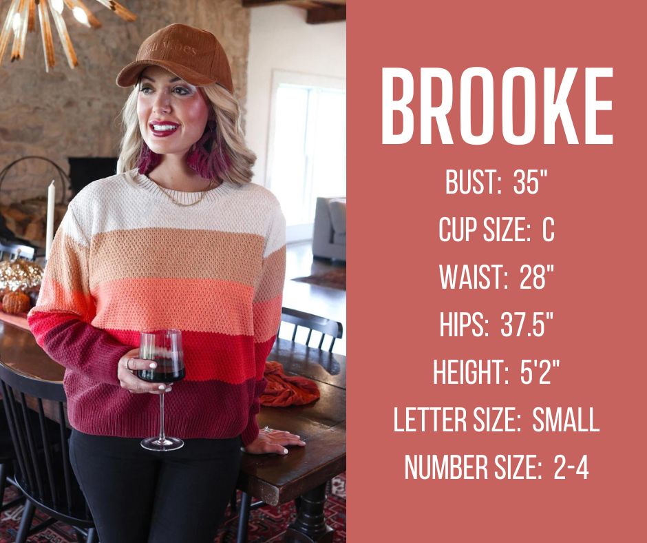 fall and winter model specs for BROOKE
