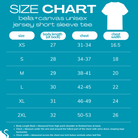 2025 Bella Canvas Unisex Tee SIZE CHART