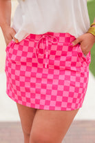 Checked Out Checkered Skort PINK (Sydney)