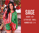 Christmas pajamas model specs for SAGE