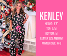 Christmas pajamas model specs for KENLEY