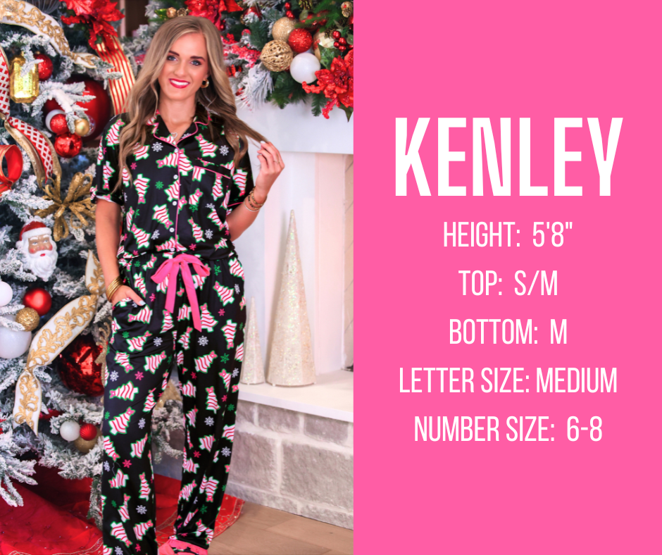 Christmas pajamas model specs for KENLEY