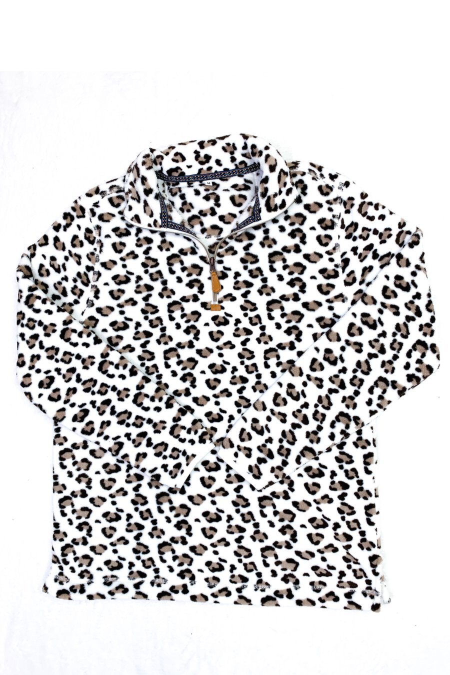 Liam Leopard Fleece Pullover LEOPARD