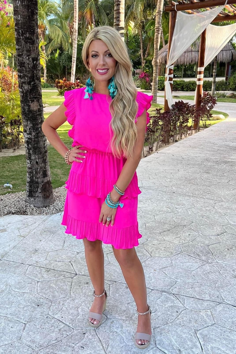 Game Day Ruffle Dress PINK (Brooke)