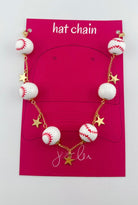 baseball hat chain with a golden star accent