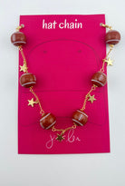 football hat chain with a golden star accent