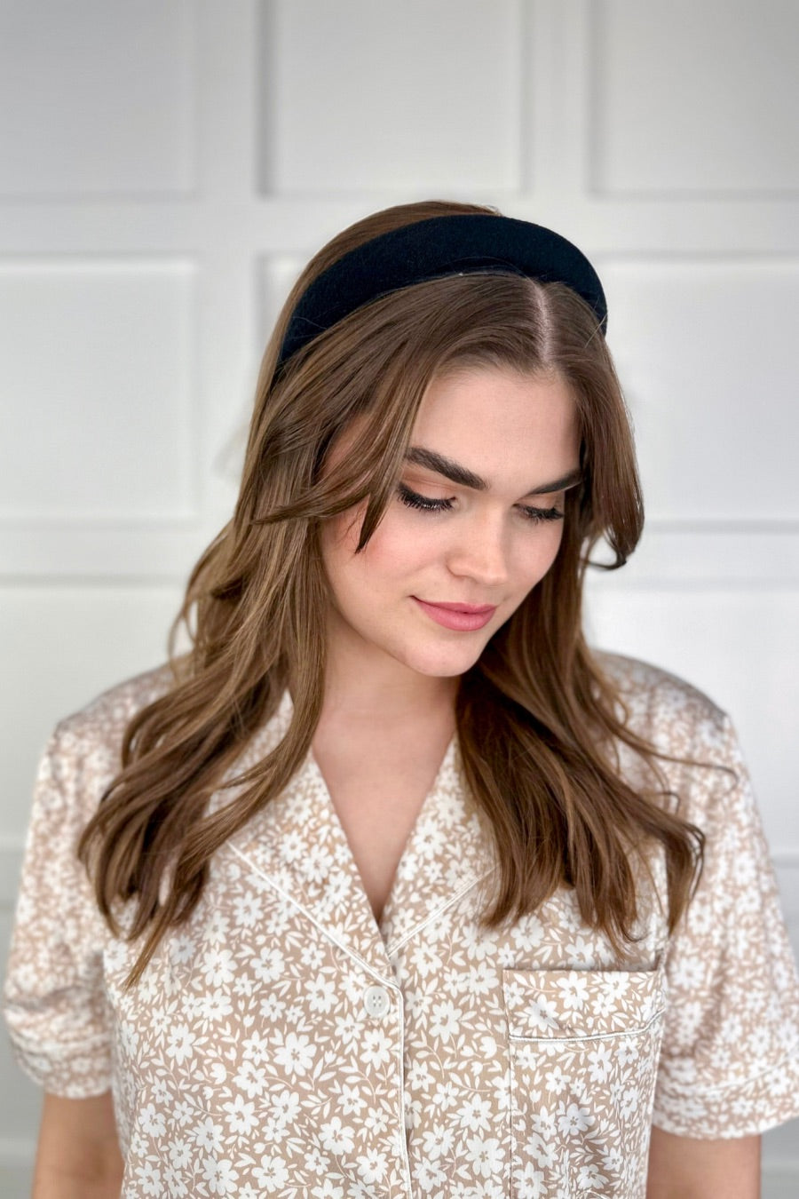 matching terry cloth headband & scrunchie set in black