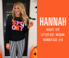 Halloween model specs for HANNAH