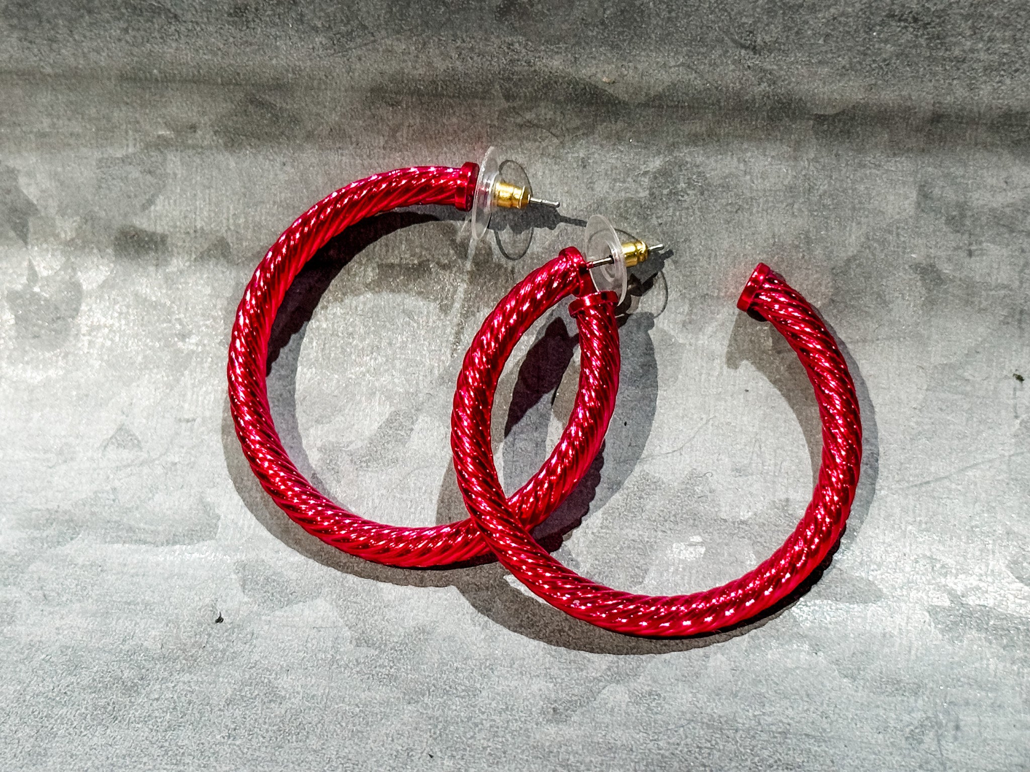 Harper Hoop Earrings PINK