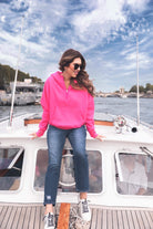 Kenna Hooded Quarter Zip Pullover PINK (Jess)