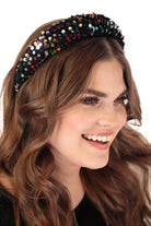 multi colored velvet sequin heaband