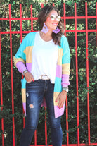 Poppy Color Block Pocket Cardigan MULTI (Jess)