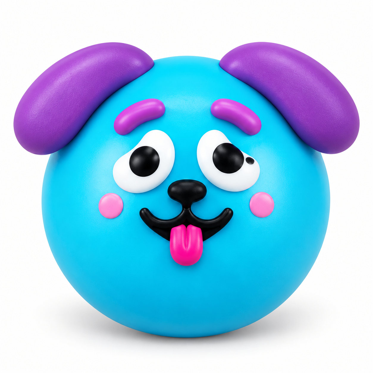 a round changeable face squishy balls with a soft matte-like surface, squeezable construction, assorted removable facial pieces, customizable expressions, vibrant color options, and individual packaging in blue