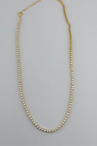 gold-plated rhinestone necklace