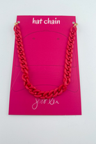 trendy hat chain in link chain (pink)