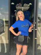 Bella+Canvas unisex tee with crisp screen-printed antlers framing 'DEER CREEK' and discreetly tagged 'BLACK SWAN' below for a signature look