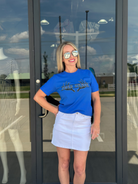 Bella+Canvas unisex tee with crisp screen-printed antlers framing 'DEER CREEK' and discreetly tagged 'BLACK SWAN' below for a signature look