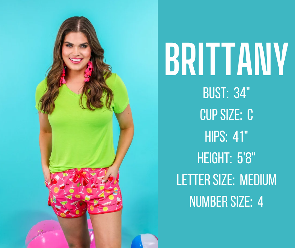 everyday shorts model specs for BRITTANY